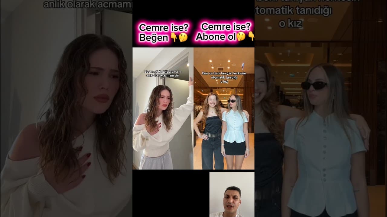 Cemre Solmaz'ın sosyal medya videolarından kareler