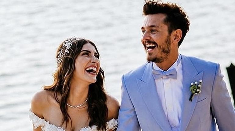 Deniz Baysal ve Barış Yurtçu'nun 2019 yılındaki düğün töreninden bir kare