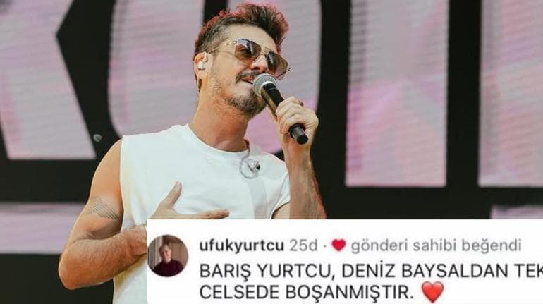 Barış Yurtçu sahnede mikrofonla performans sergilerken