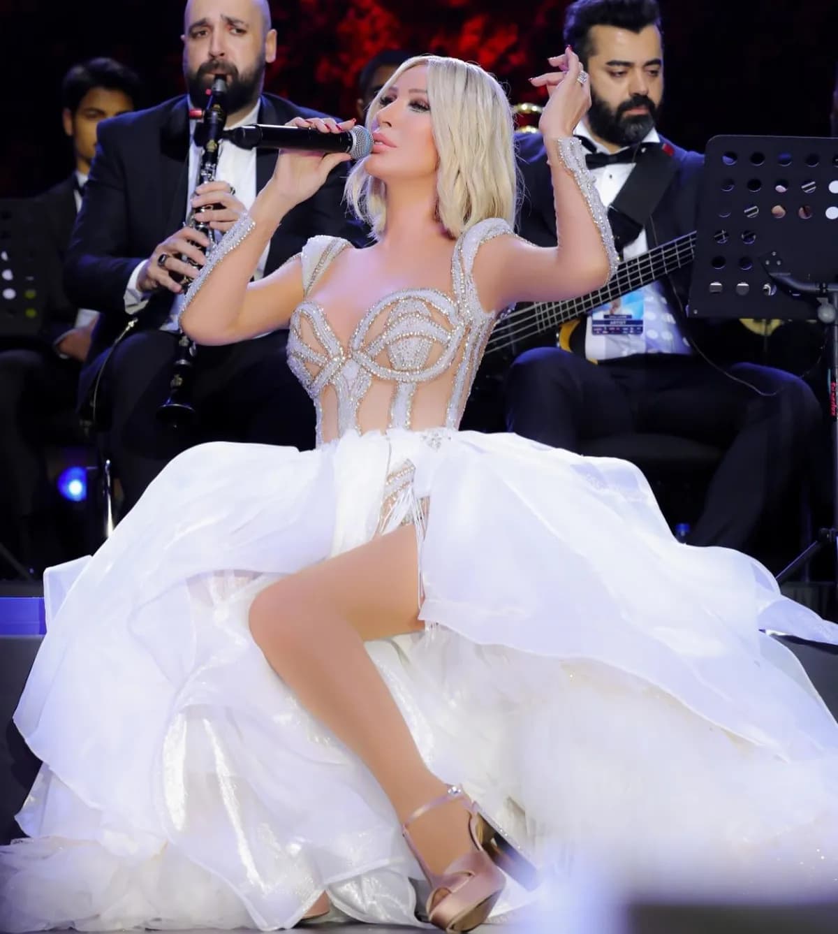 Seda Sayan'ın sahnedeki performansından bir kare