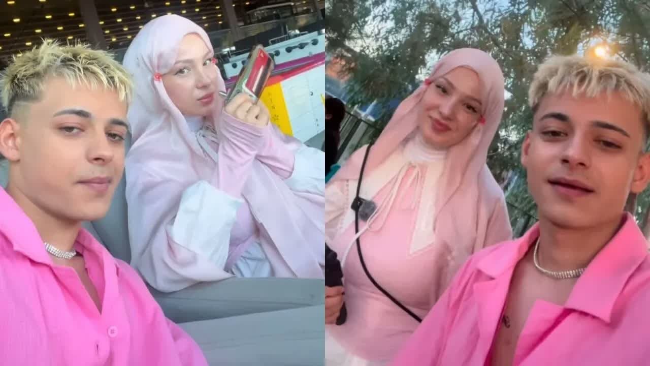 Zebani Efe ve Fatma Soydaş birlikte paylaşım yaparken