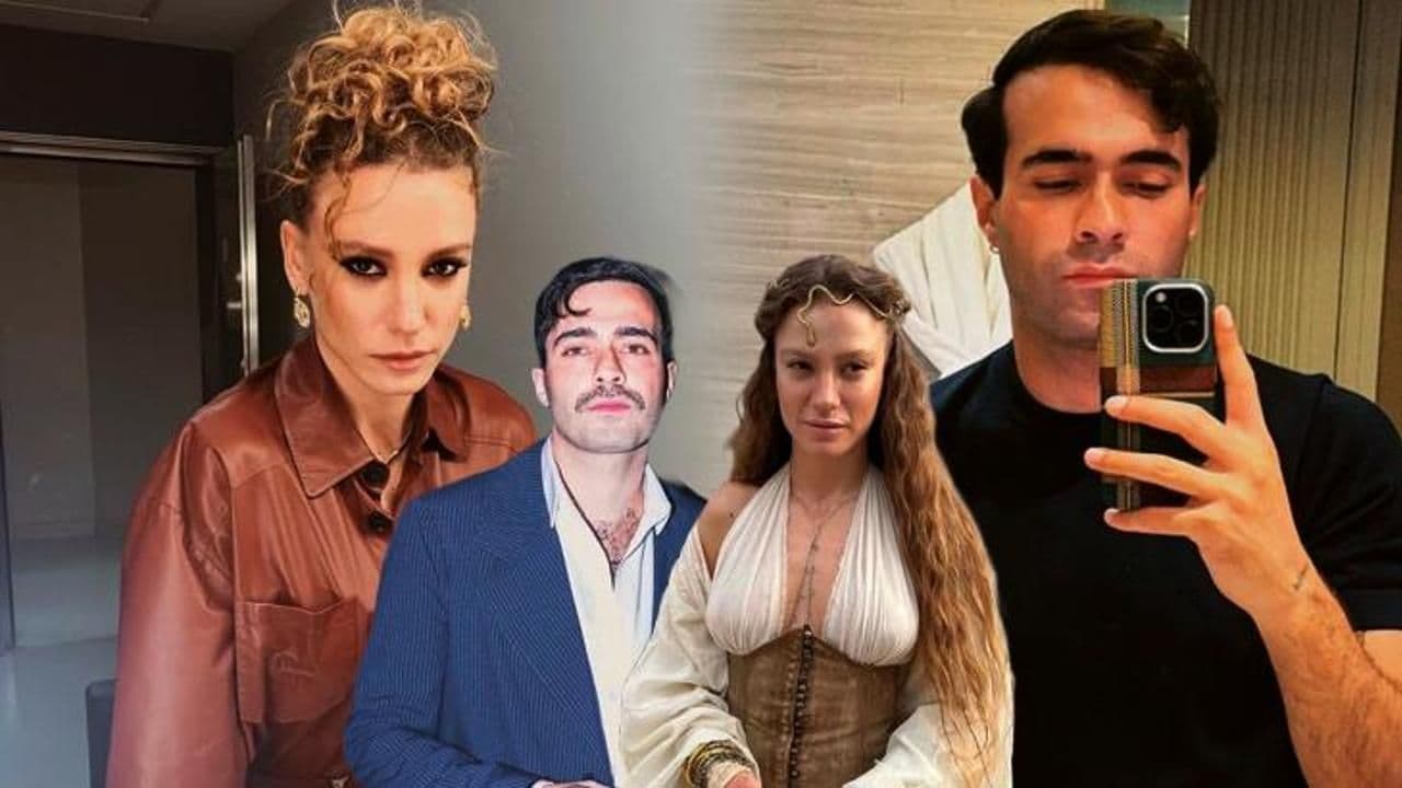 Serenay Sarıkaya ve Mert Demir'in farklı karelerden oluşan kolajı