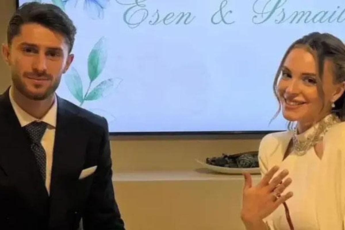 İsmail Yüksek ve Esin Matraş'ın töreninden bir kare