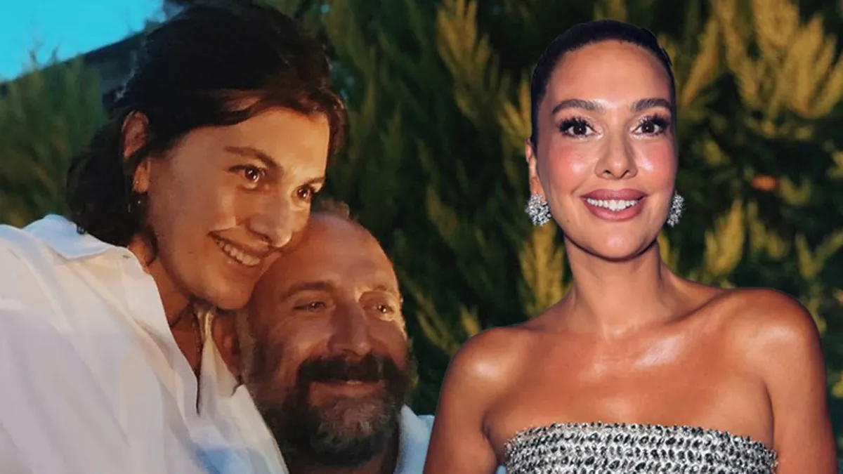 Bergüzar Korel ve Halit Ergenç'in yıl dönümü kutlamasından bir kare